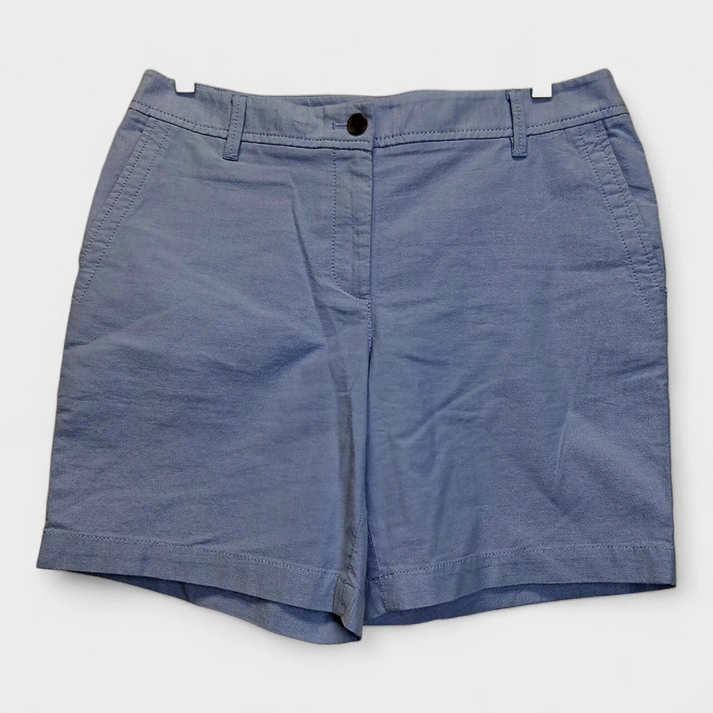 Talbots Relaxed Chino Sky Blue Women's Casual Shorts 6" Size 6